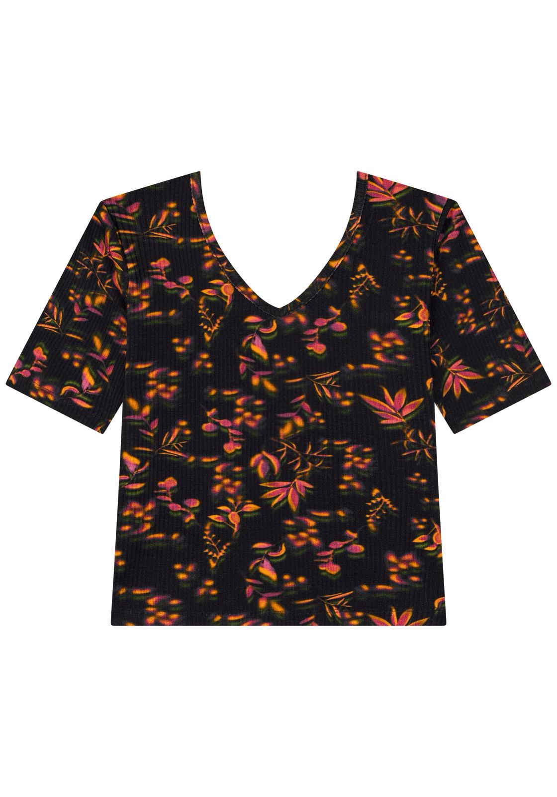 Blusa Estampada Com Decote Em V E Mangas Curtas - Lez a Lez - Imagem 5