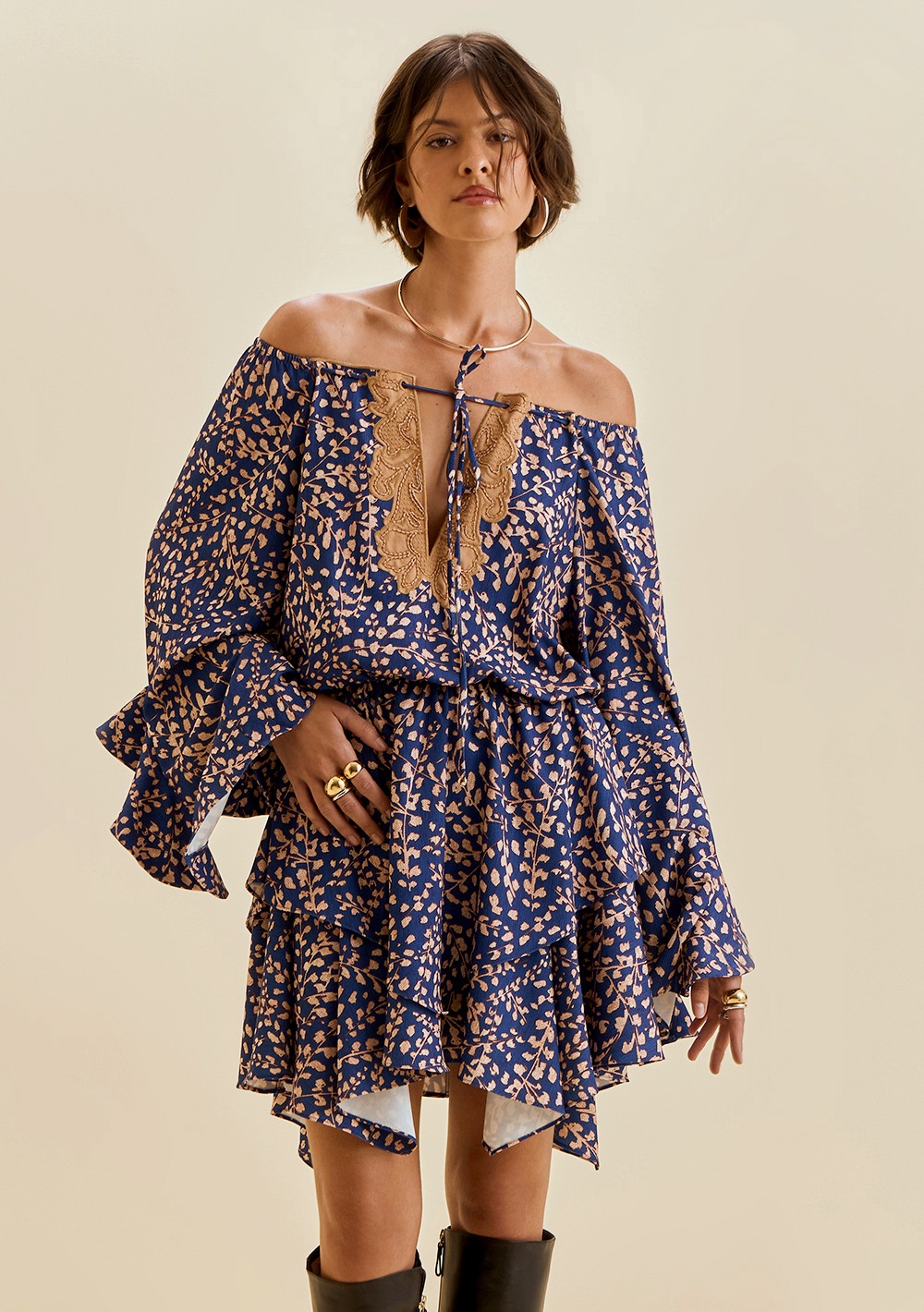 Vestido Solto Decote Em V - Morena Rosa - Imagem 2