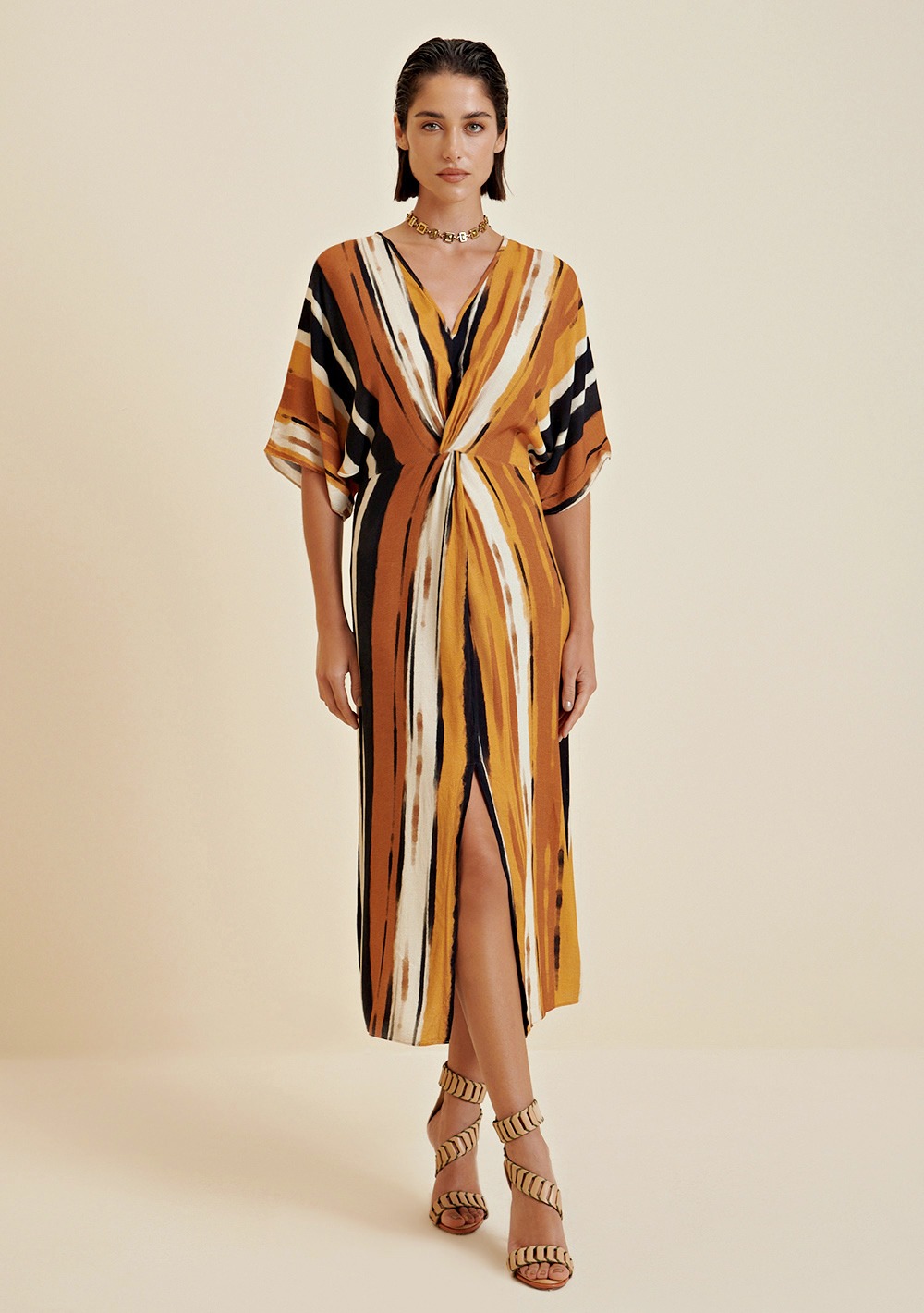 Vestido Longo Decote Em V - Morena Rosa - Imagem 2