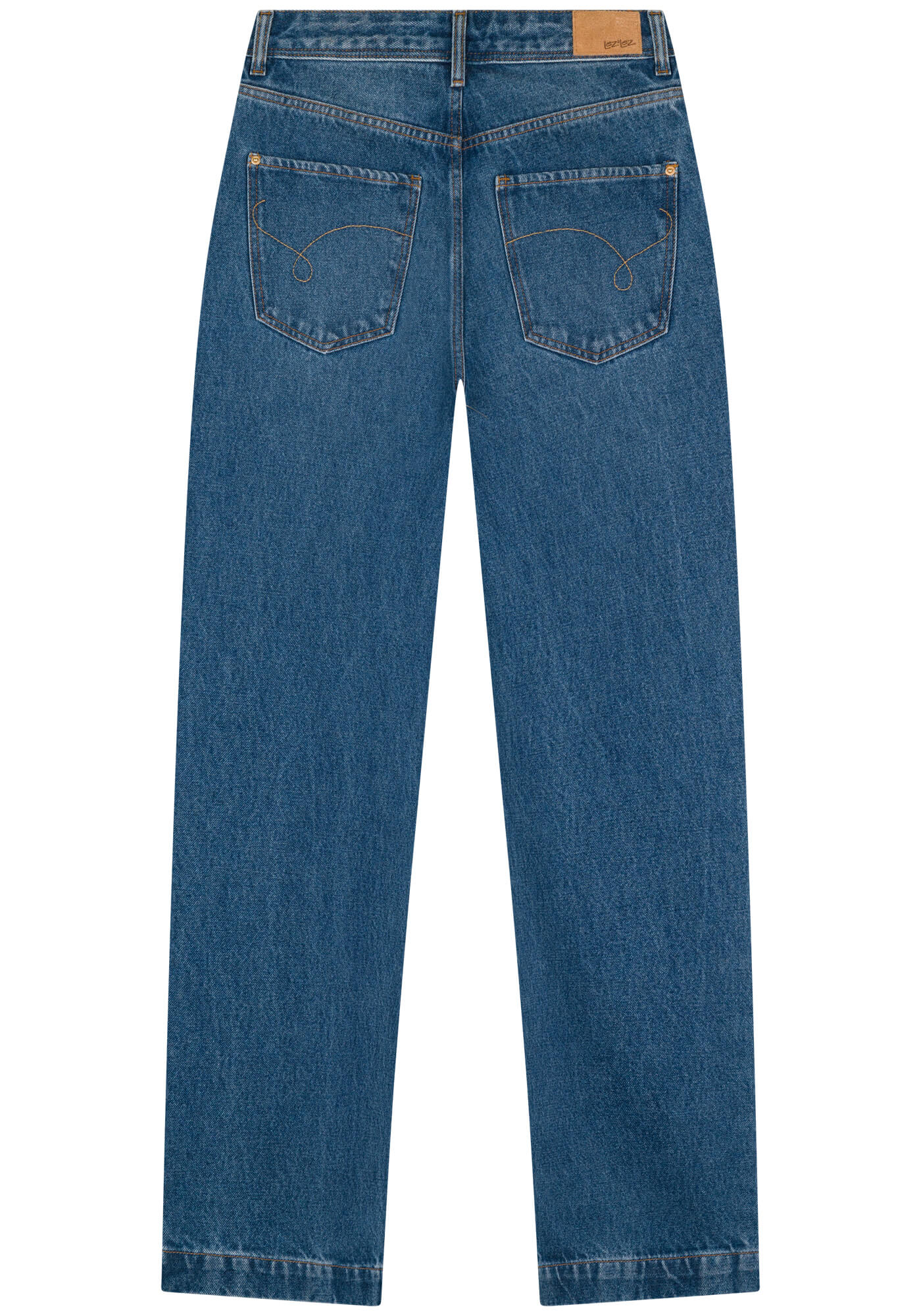 Calça Reta Jeans Com Cintura Alta E Elastano - Lez a Lez - Imagem 5