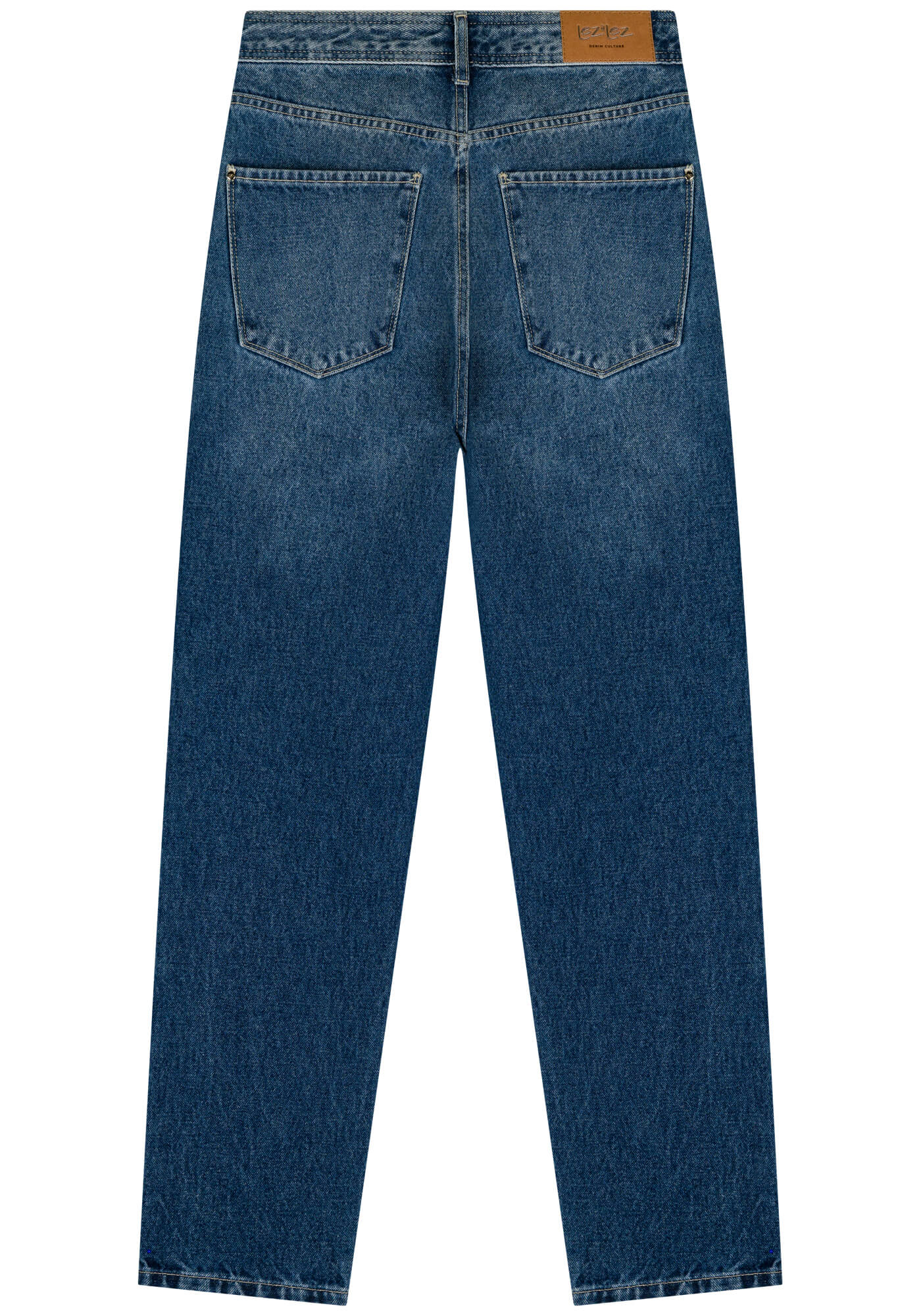 Calça Jeans Mom De Cintura Alta Com Bolsos E Passantes - Lez a Lez - Imagem 4