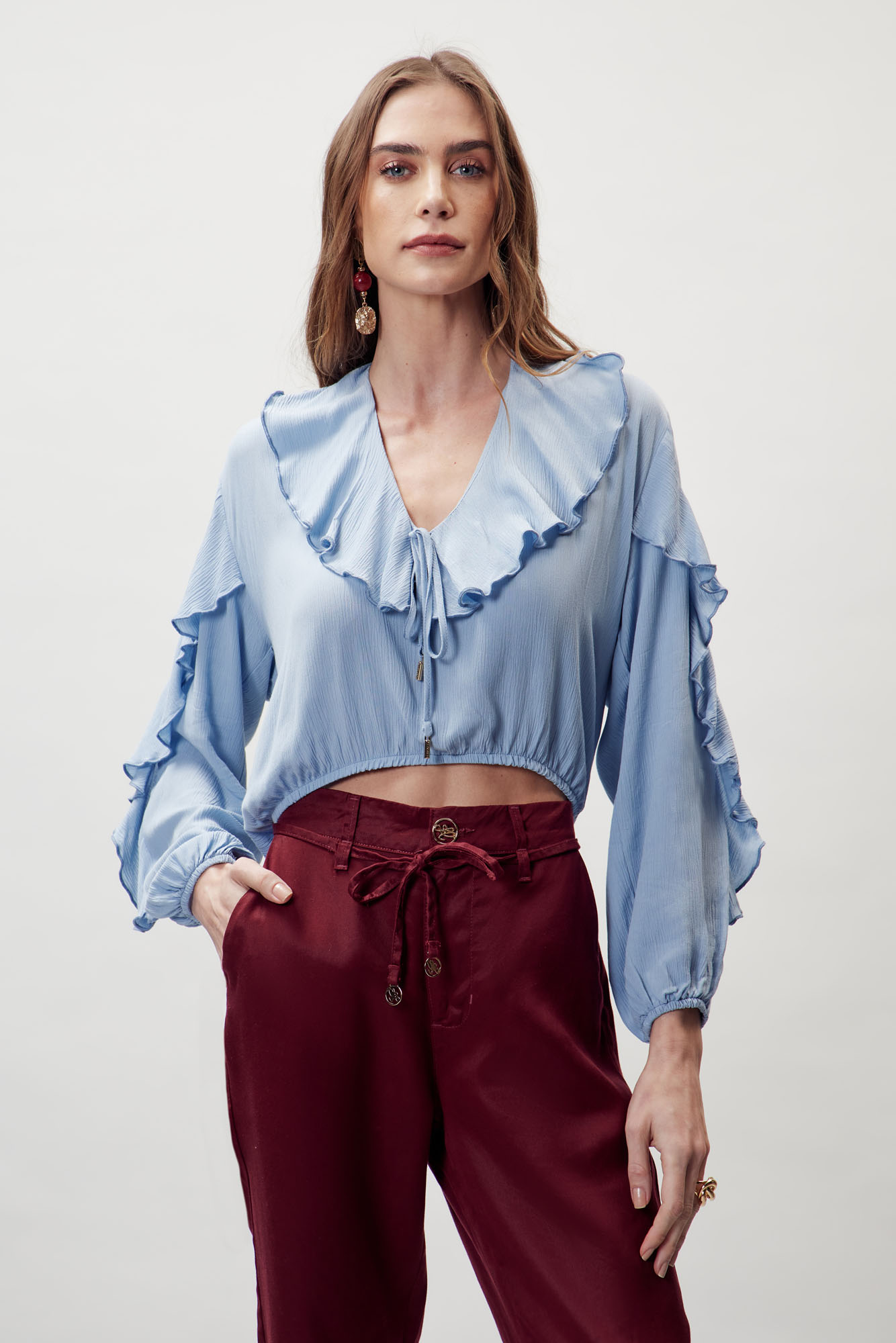 BLUSA SOLTA - FLOR DE LIS